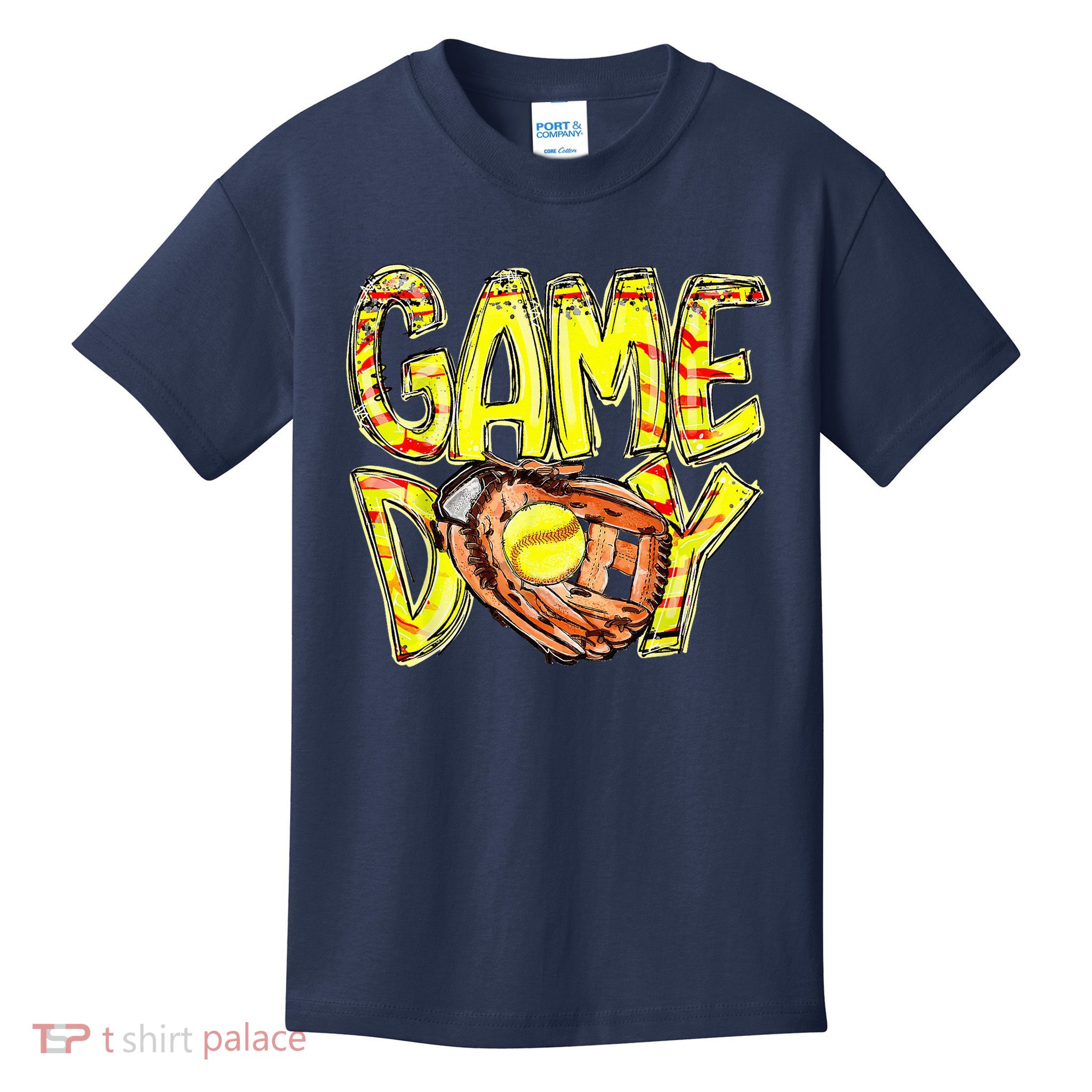 Softball Glove Happy Mothers Day 2025 Kids T-Shirt