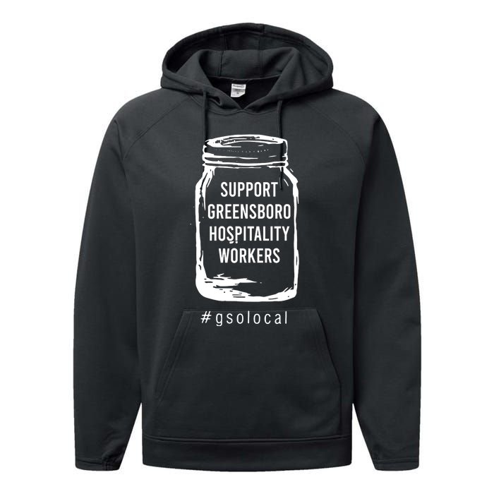 Support Greensboro Hospitality Workers Performance Fleece Hoodie