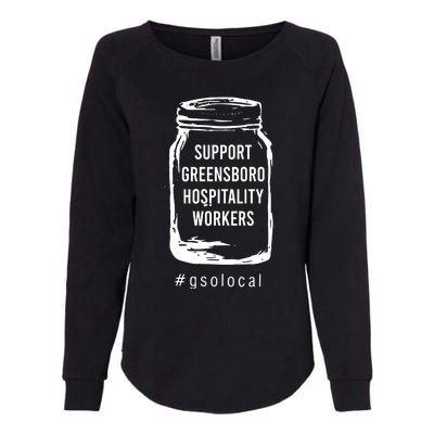 Support Greensboro Hospitality Workers Womens California Wash Sweatshirt