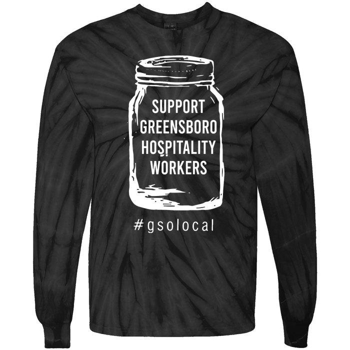 Support Greensboro Hospitality Workers Tie-Dye Long Sleeve Shirt