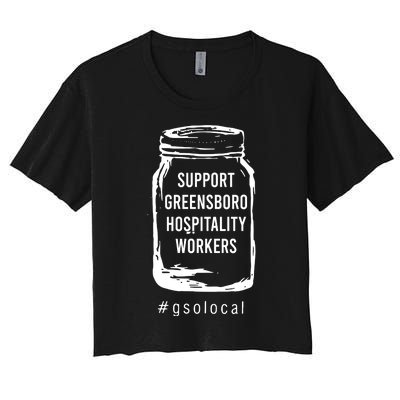 Support Greensboro Hospitality Workers Women's Crop Top Tee