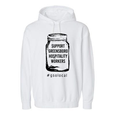 Support Greensboro Hospitality Workers Garment-Dyed Fleece Hoodie