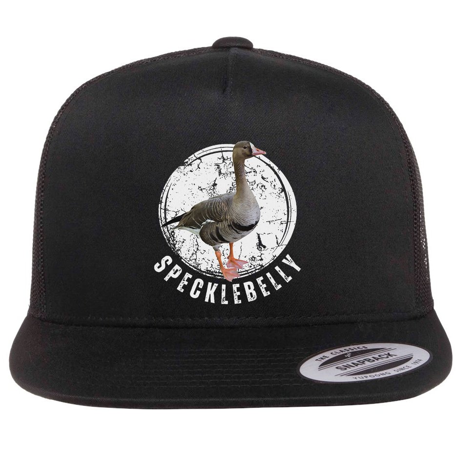Specklebelly Goose Hunting Speck White Flat Bill Trucker Hat