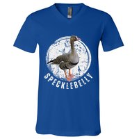 Specklebelly Goose Hunting Speck White V-Neck T-Shirt