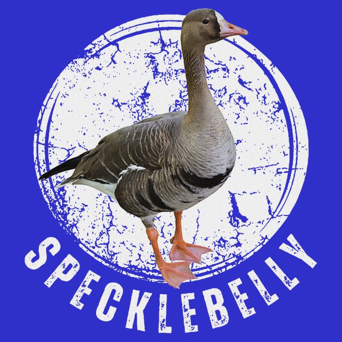 Specklebelly Goose Hunting Speck White V-Neck T-Shirt