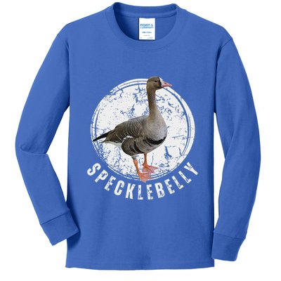 Specklebelly Goose Hunting Speck White Kids Long Sleeve Shirt