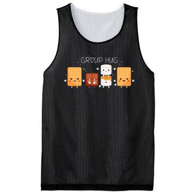 Smores Group Hug Camping Marshmallow Smores Mesh Reversible Basketball Jersey Tank