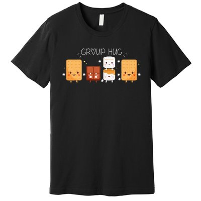 Smores Group Hug Camping Marshmallow Smores Premium T-Shirt