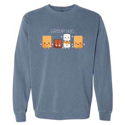 Smores Group Hug Camping Marshmallow Smores Garment-Dyed Sweatshirt