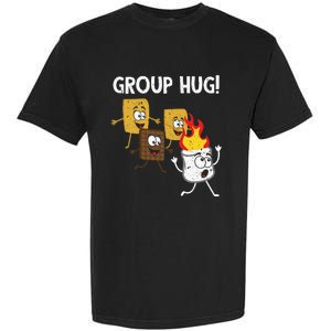 Smores Group Hug S'mores Camping Food Marshmallows on Fire Garment-Dyed Heavyweight T-Shirt