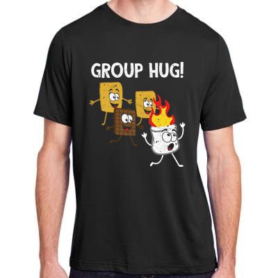 Smores Group Hug S'mores Camping Food Marshmallows on Fire Adult ChromaSoft Performance T-Shirt