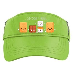 Smores Group Hug Camping Campfire Marshmallow Smores Adult Drive Performance Visor