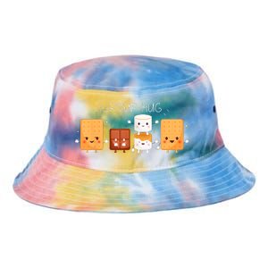 Smores Group Hug Camping Campfire Marshmallow Smores Tie Dye Newport Bucket Hat