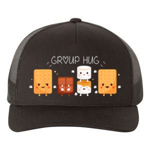 Smores Group Hug Camping Campfire Marshmallow Smores Yupoong Adult 5-Panel Trucker Hat