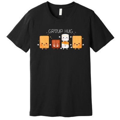 Smores Group Hug Camping Campfire Marshmallow Smores Premium T-Shirt