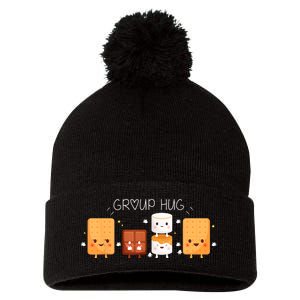 Smores Group Hug Camping Campfire Marshmallow Smores Pom Pom 12in Knit Beanie