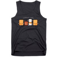 Smores Group Hug Camping Campfire Marshmallow Smores Tank Top