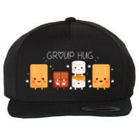 Smores Group Hug Camping Campfire Marshmallow Smores Wool Snapback Cap