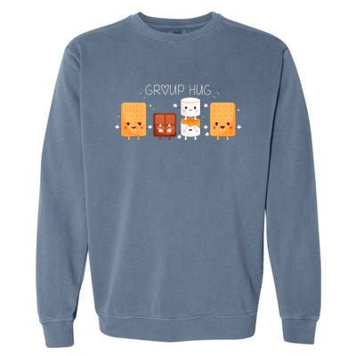 Smores Group Hug Camping Campfire Marshmallow Smores Garment-Dyed Sweatshirt