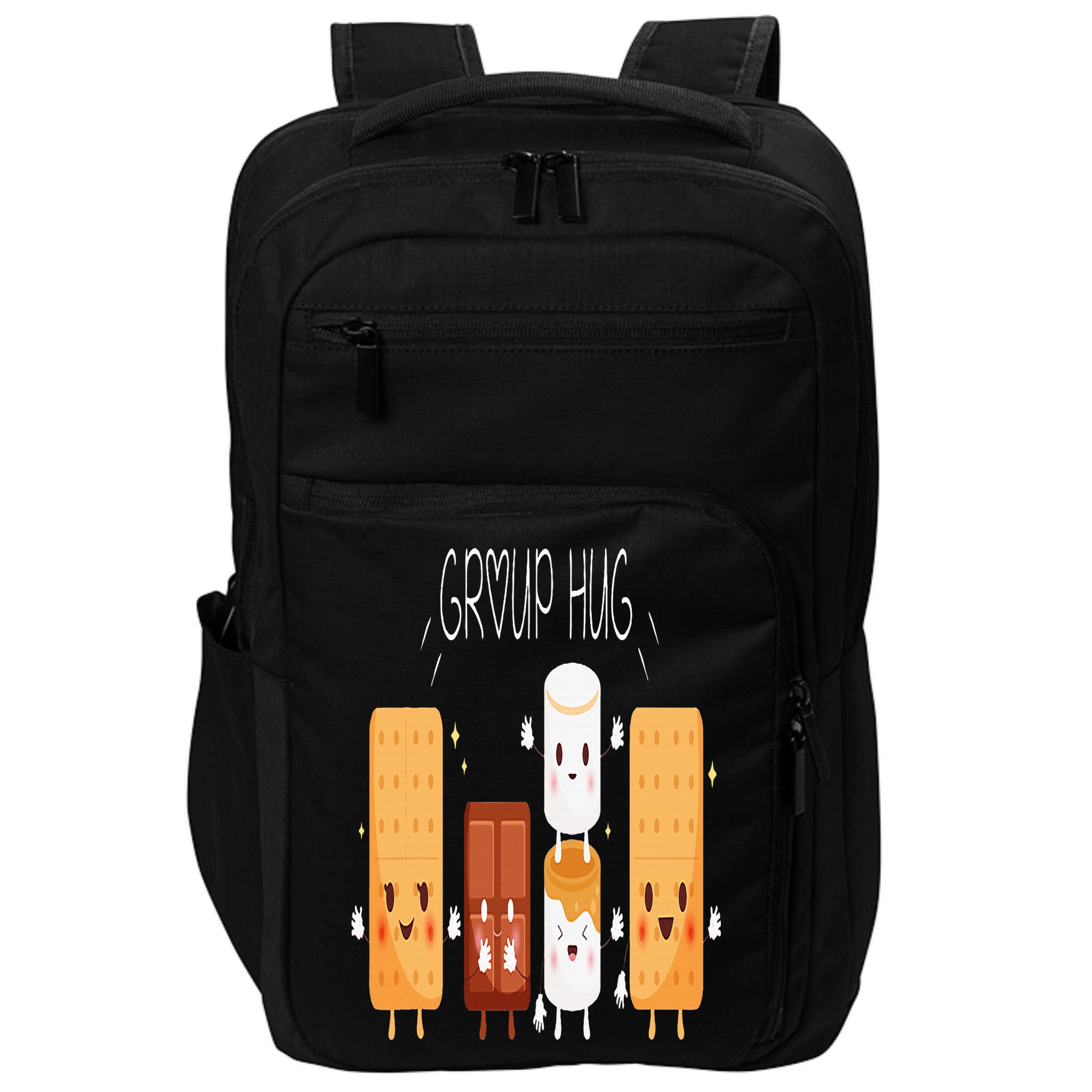 Smores Group Hug  Camping Campfire Marshmallow Smores Impact Tech Backpack