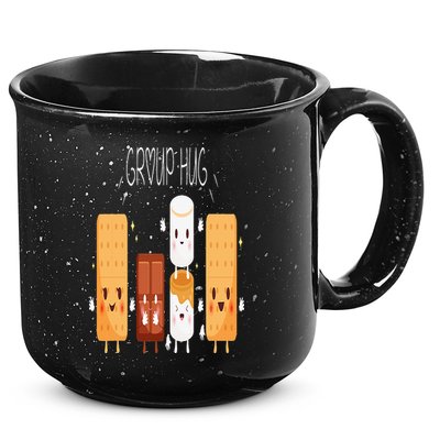 Smores Group Hug  Camping Campfire Marshmallow Smores 15oz Campfire Ceramic Mug
