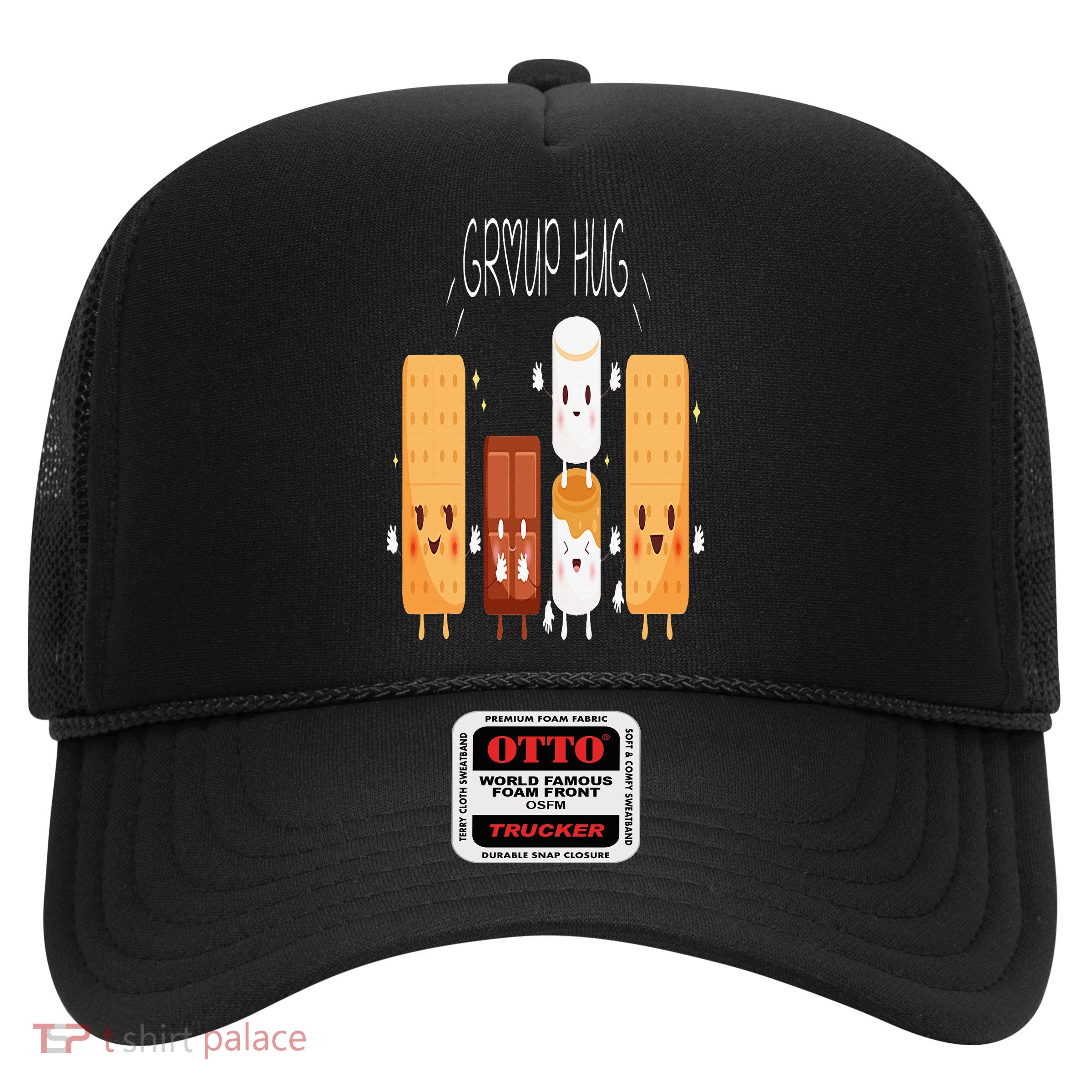 Smores Group Hug  Camping Campfire Marshmallow Smores Trucker Hat