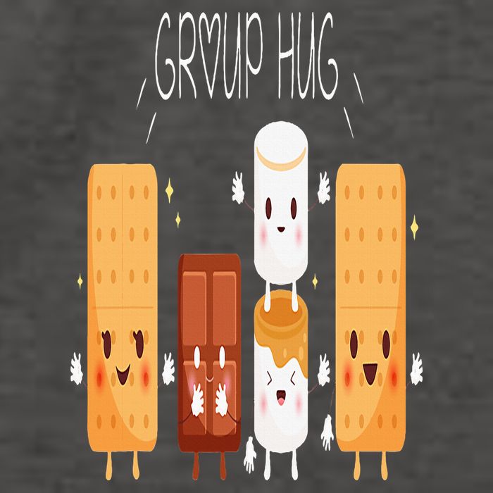 Smores Group Hug  Camping Campfire Marshmallow Smores Vector Backpack
