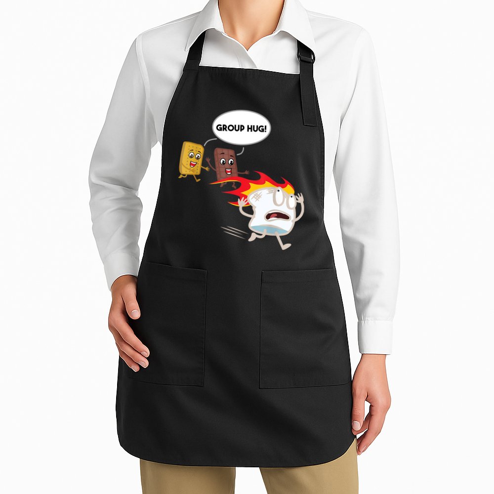Smores Group Hug S’Mores Camping Food Marshmallows On Fire Apron