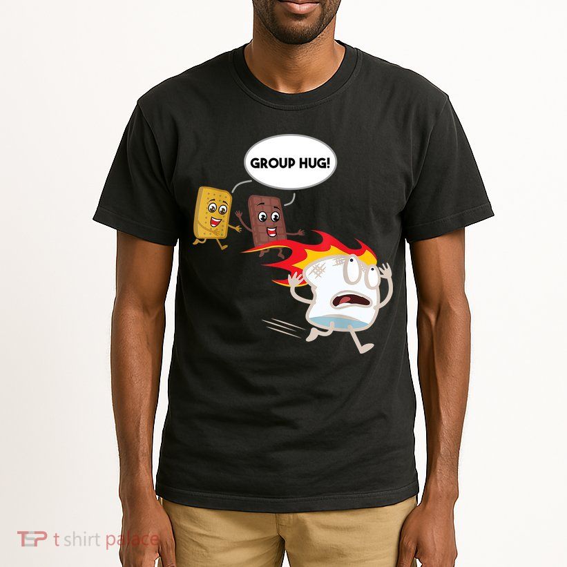 Smores Group Hug S’Mores Camping Food Marshmallows On Fire Tall T-Shirt