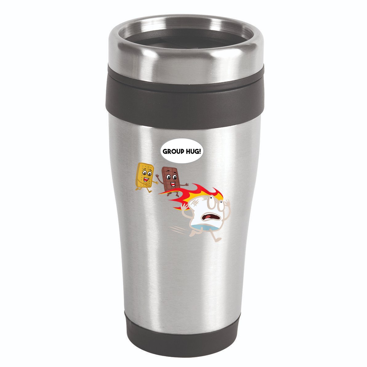 Smores Group Hug S’Mores Camping Food Marshmallows On Fire 16oz Travel Tumbler