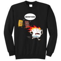 Smores Group Hug S’Mores Camping Food Marshmallows On Fire Tall Sweatshirt