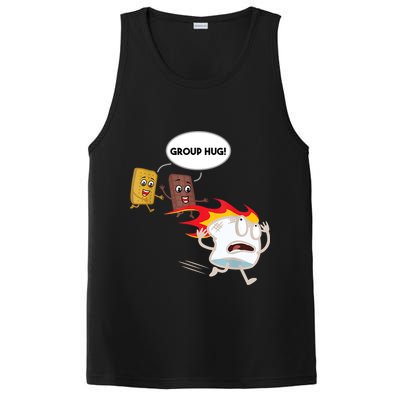Smores Group Hug S’Mores Camping Food Marshmallows On Fire PosiCharge Competitor Tank