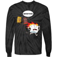 Smores Group Hug S’Mores Camping Food Marshmallows On Fire Tie-Dye Long Sleeve Shirt