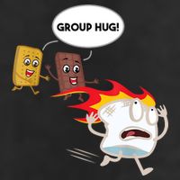 Smores Group Hug S’Mores Camping Food Marshmallows On Fire Hat