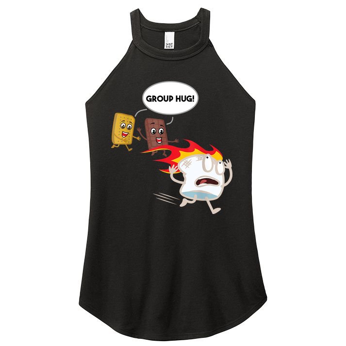 Smores Group Hug S’Mores Camping Food Marshmallows On Fire Women's Perfect Tri Rocker Tank