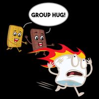 Smores Group Hug S’Mores Camping Food Marshmallows On Fire Kids T-Shirt