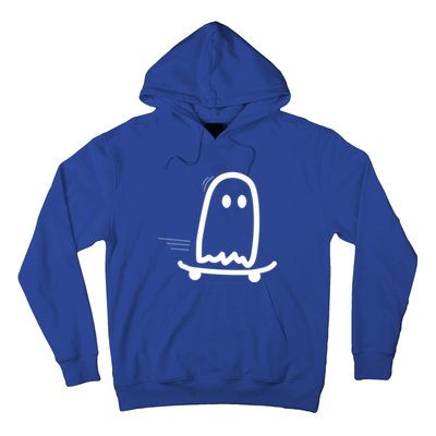 Skateboard Ghost Halloween Costume Funny Ghost Skateboarding Gift Hoodie