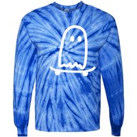 Skateboard Ghost Halloween Costume Funny Ghost Skateboarding Gift Tie-Dye Long Sleeve Shirt