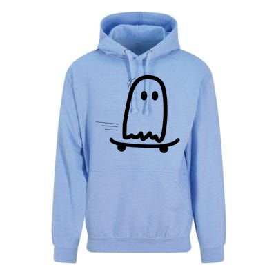 Skateboard Ghost Halloween Costume Funny Ghost Skateboarding Gift Unisex Surf Hoodie