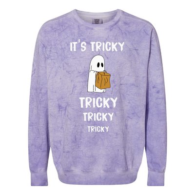 Spooky Ghost Halloween Costume for Trick or Treat Party Colorblast Crewneck Sweatshirt