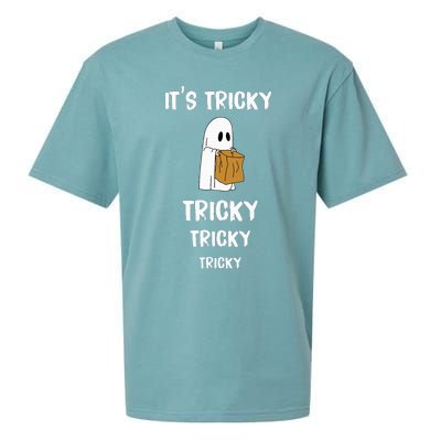 Spooky Ghost Halloween Costume for Trick or Treat Party Sueded Cloud Jersey T-Shirt