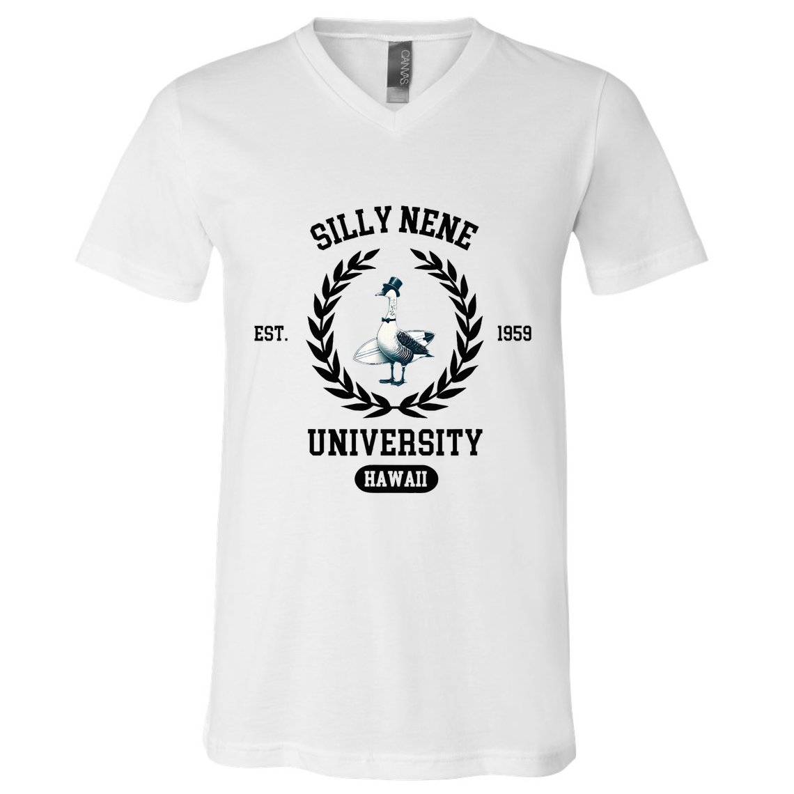 Silly Goose Hawaii Silly Nene Goose V-Neck T-Shirt
