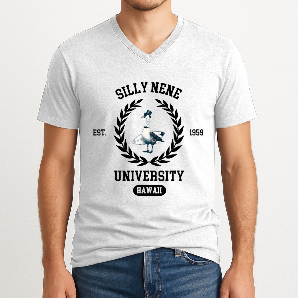 Silly Goose Hawaii Silly Nene Goose V-Neck T-Shirt