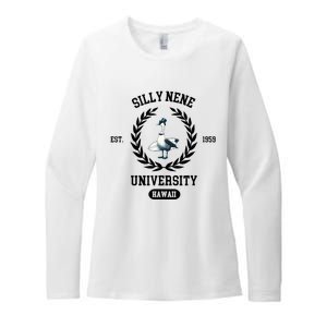 Silly Goose Hawaii Silly Nene Goose Womens CVC Long Sleeve Shirt