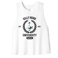 Silly Goose Hawaii Silly Nene Goose Women's Racerback Cropped Tank