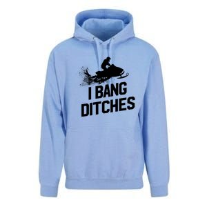 Snowmobile Gift I Bang Ditches Snowmobiling Gift Unisex Surf Hoodie