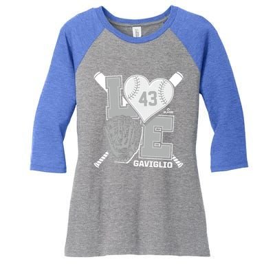 Sam Gaviglio Is Love Toronto Baseball Fan Valentines Day Gift Women's Tri-Blend 3/4-Sleeve Raglan Shirt