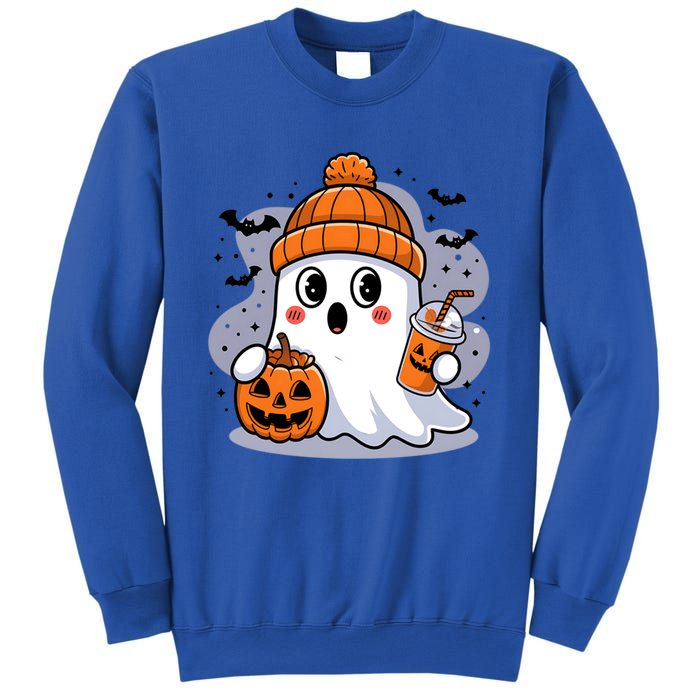 Spooky Ghost Ing Coffee Halloween Pumpkin Ice Coffee Cool Gift Sweatshirt