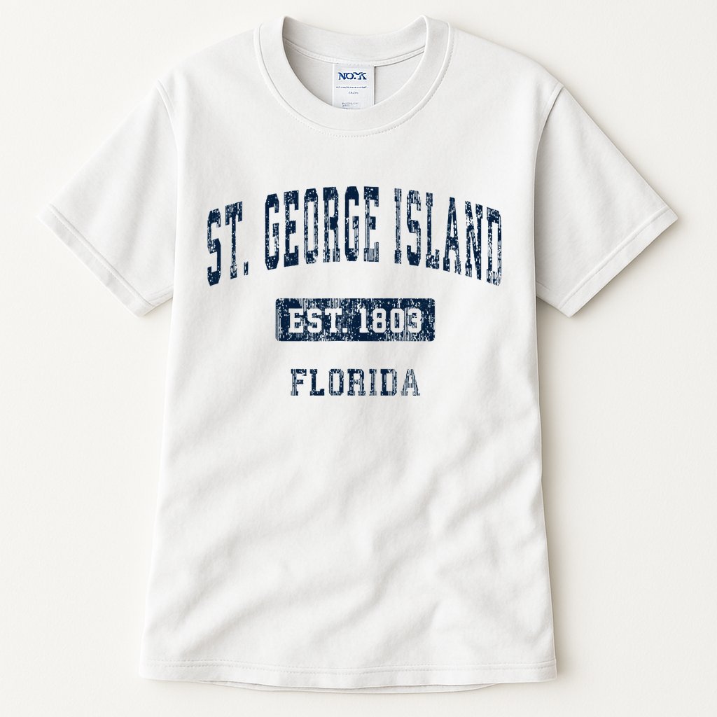 St. George Island Florida Fl Vintage Sports Established Tall T-Shirt