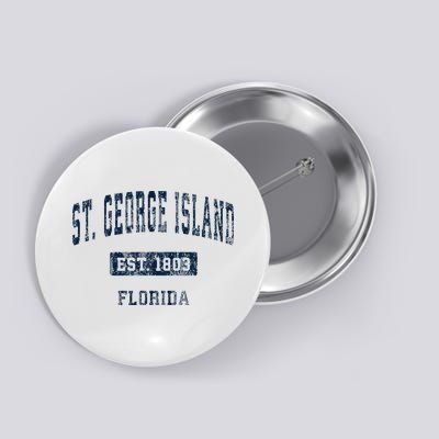 St. George Island Florida Fl Vintage Sports Established Button